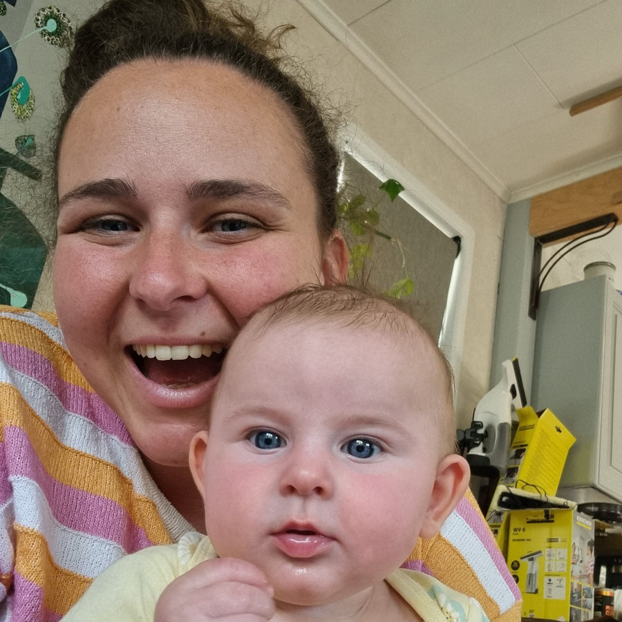 Bella - The power house behind the business and the one who cried putting a swimsuit on her baby....