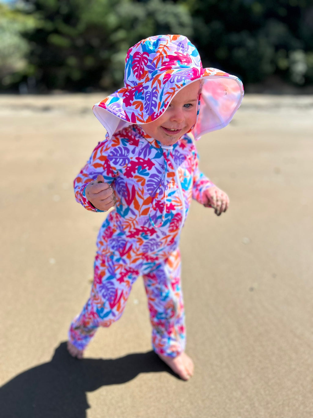 Flower Power Full Length Swimsuit